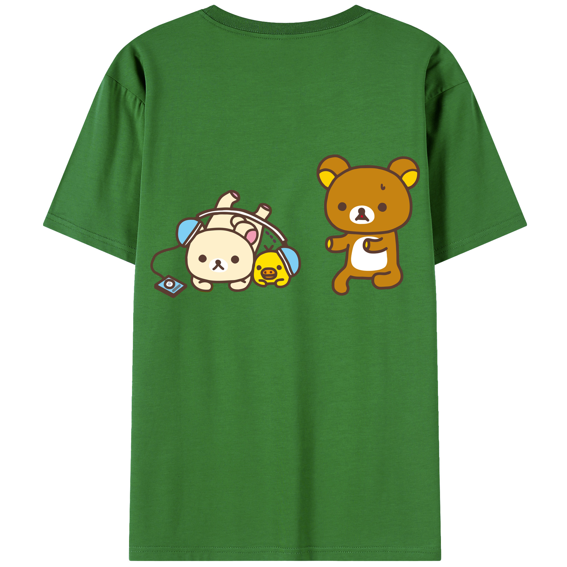 （画像用） リラックマ リラックマ キイロイトリ Rilakkuma Korilakkuma Kiiroitori レディース半袖Tシャツ(バックプリント)